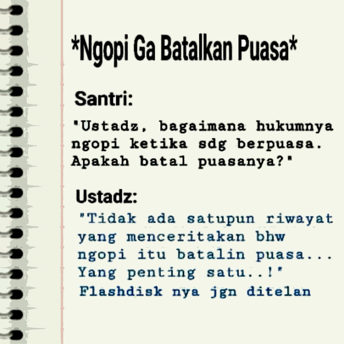 Gambar Lucu On Twitter Ternyata Ngopi Ga Batalin Puasa Https T