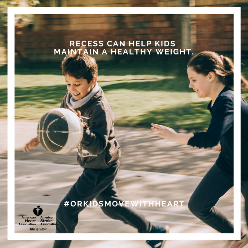 AHAOregon's tweet photo. Regular physical activity helps kids maintain a healthy weight. Learn more at https://t.co/xGhEQ5Cbha #ORKidsMoveWithHeart https://t.co/ntrecykbY0