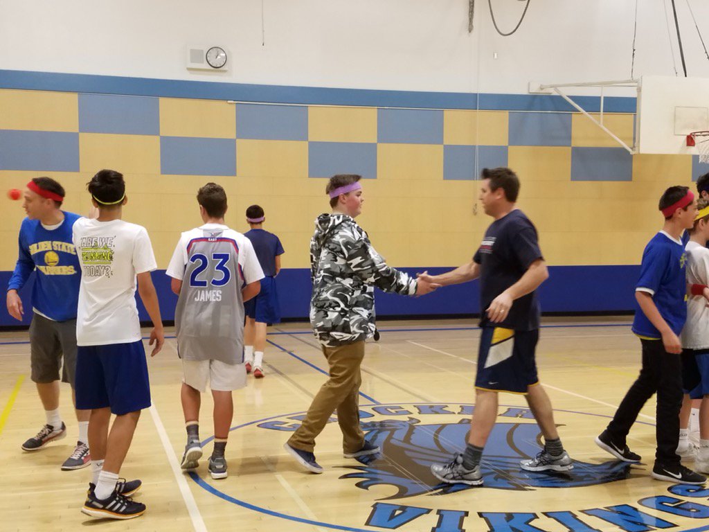 CrockerVikings's tweet photo. The Student vs Teacher Dodgeball game was a great spirit building activity for the school community. 👍 to @hsfrocks https://t.co/H8aSpUnedW