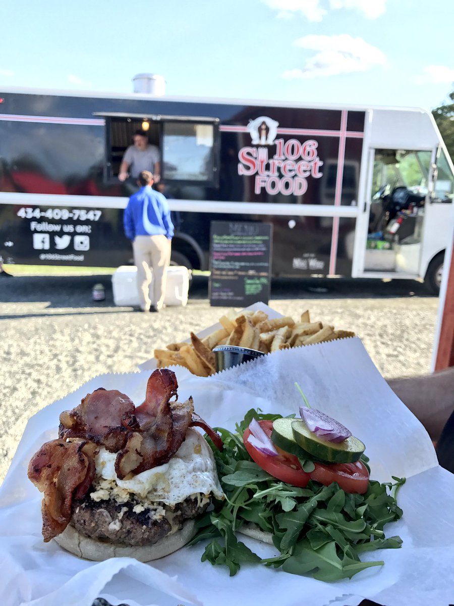 baldtopbrewing's tweet photo. Yummm @106streetfoods making mouths water tonight! Their English muffin burger goes great with our Shine on Saison! https://t.co/DbQfA1snqt