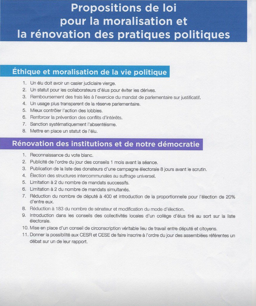 JRSergent's tweet photo. #MoralisationViePublique : Engagement total pour les propositions #UDI #Législatives2017 #Circo7511 #VotezSergent #LeVraiRenouvellement https://t.co/ZHmTxAvNcq