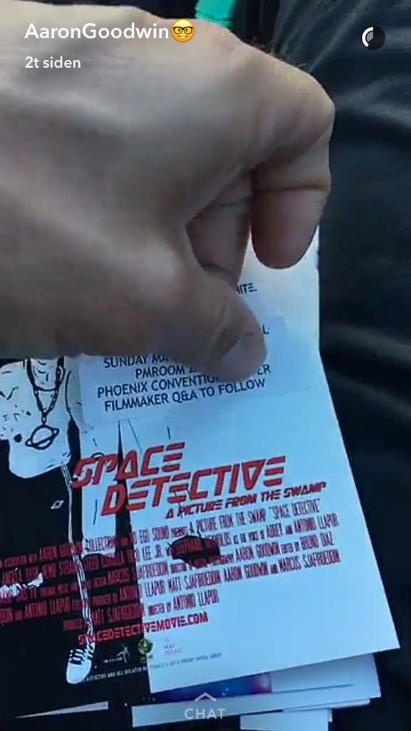 MilleBerger's tweet photo. @AaronGoodwin This is so cool!! Such a proud fan right here😁😁😍😍 Have an awesome time😘 #spacedetective https://t.co/zh2WTF8aYY