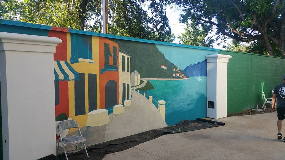 Sneak peak at murals by Christine MacShane lining the outdoor track expansion that is COMING SOON!