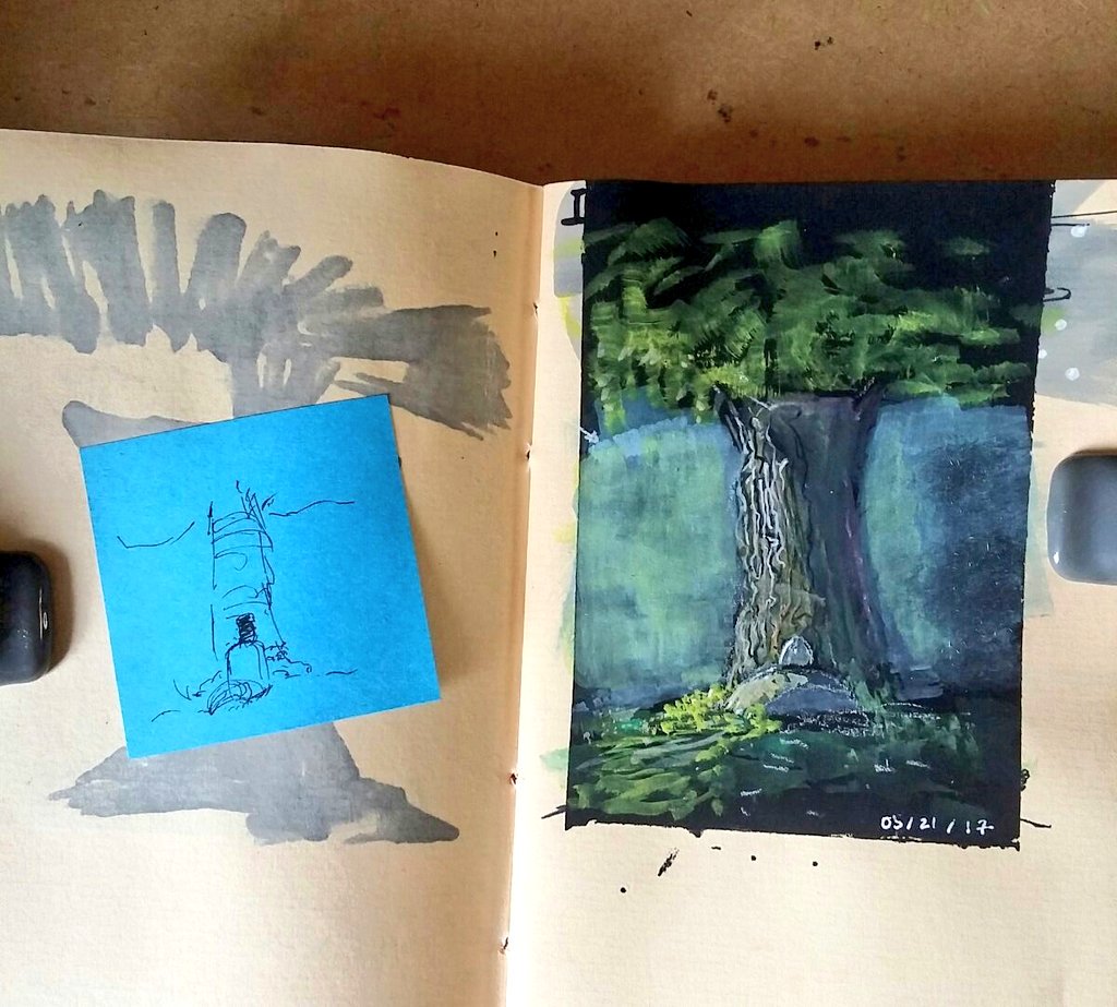 Carlosvisdev's tweet photo. Recent tree. #sketch #sketchbook #animation #illustration #painting #carlosvisdev https://t.co/zZxEdpfNE4