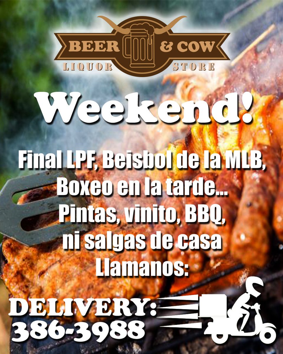 BeerCow507's tweet photo. #Weekend Final LPF, Béisbol y Boxeo #BBQ con delicioso #cortedecarne #Cerveza favorita
Te lo llevamos a casa!! @tu_portal_promo @Vendelo507 https://t.co/exRjva9hlk