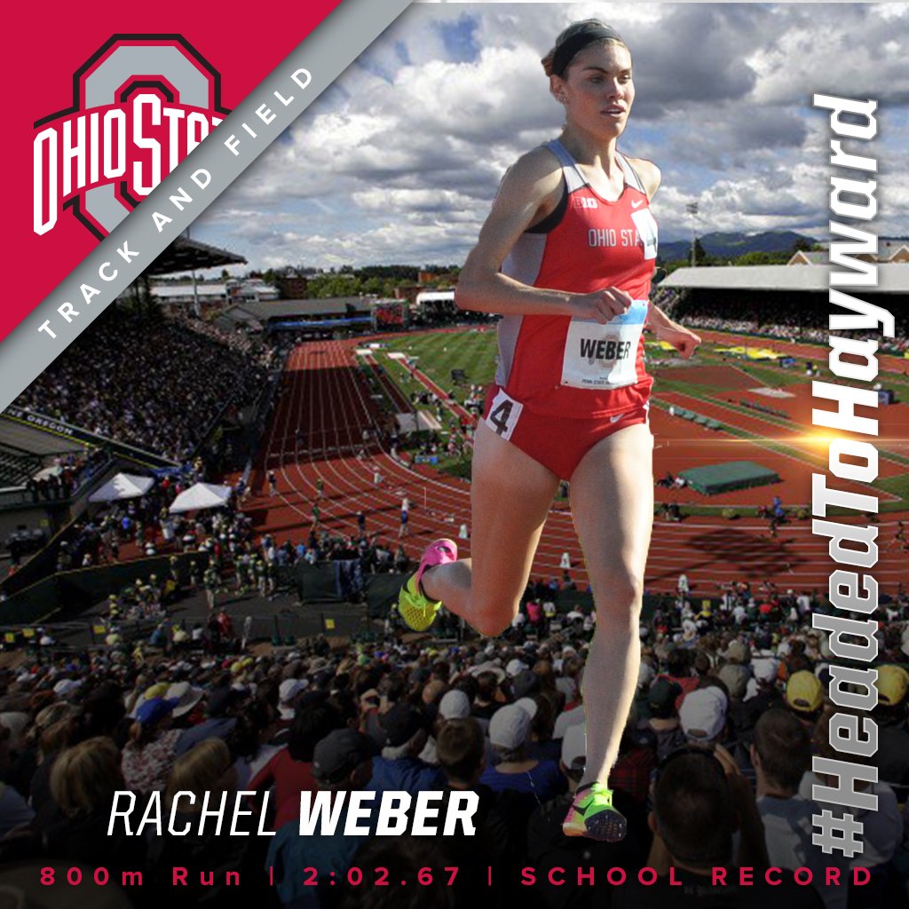 OhioStateTFXC's tweet photo. .@RunRach778 just lowered her school record by more than a second AND she's #HeadedToHayward for the first time in her career! #GoBucks https://t.co/2pzm6bttL6