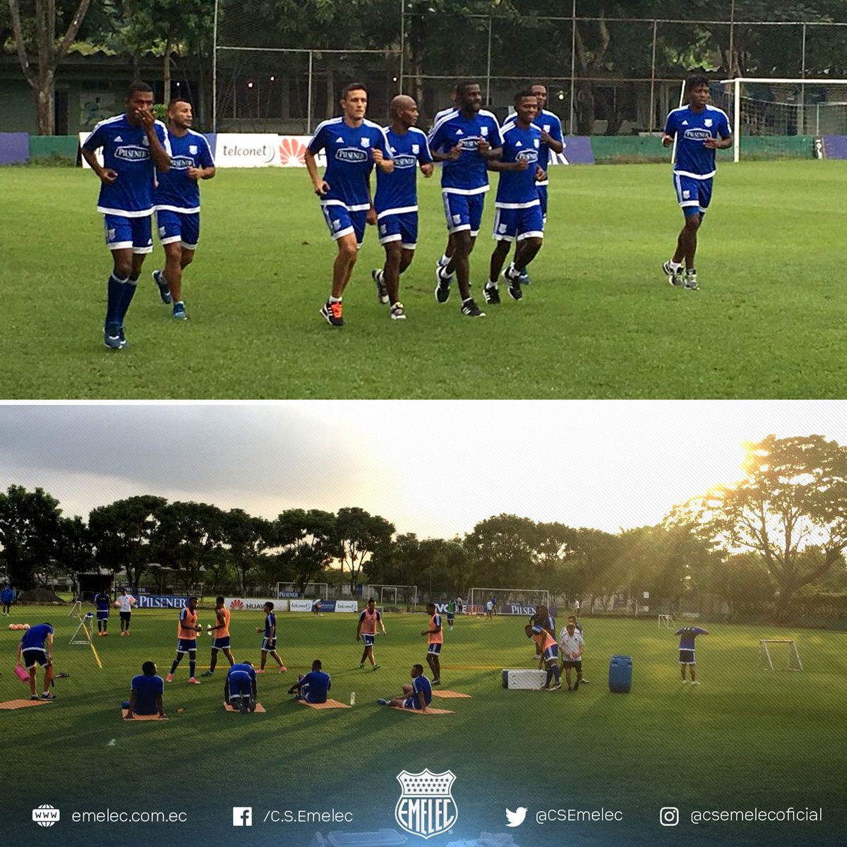 CSEmelec's tweet photo. El primer plantel del Bombillo entrena en el Polideportivo de Los Samanes. Este domingo visita a @DCuencaOficial #VamosEmelec ⚡💪 https://t.co/Q51AKljSLV