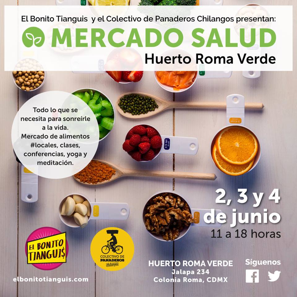 <a href="/VidaCondesa/">Condesa & Roma Norte</a> <a href="/RomaCondesa/">RomaCondesa</a> vengan este 2, 3 y 4 de junio al <a href="/HuertoRomaVerde/">RomaVerde</a> #MERCADOSALUD L@s esperamos con mucho amor y cariño.