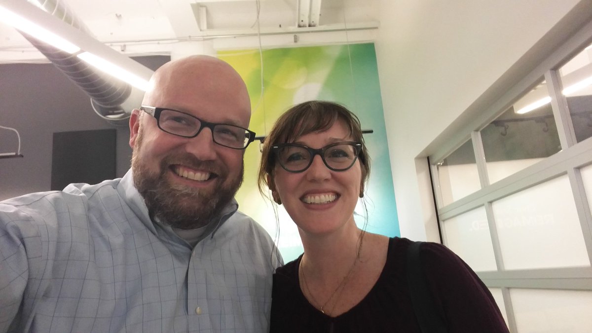 larsleafblad's tweet photo. Great way to end the week = catching up w/ @arteryclog. Thx for stopping by Shannon! Cc @KateSBarr @DamonShoholm @patelan https://t.co/u6hknlQMdV