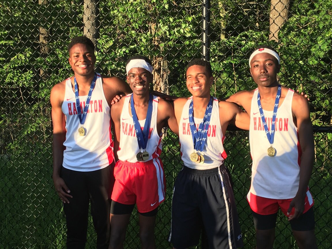 RedRaiderAD's tweet photo. Congrats to the Section 1, Class "C" Champion 4x100m team from @hamiltonhs #CrushedIt #RelayRelayFast #HamiltonProud https://t.co/NrYLdA9wtj