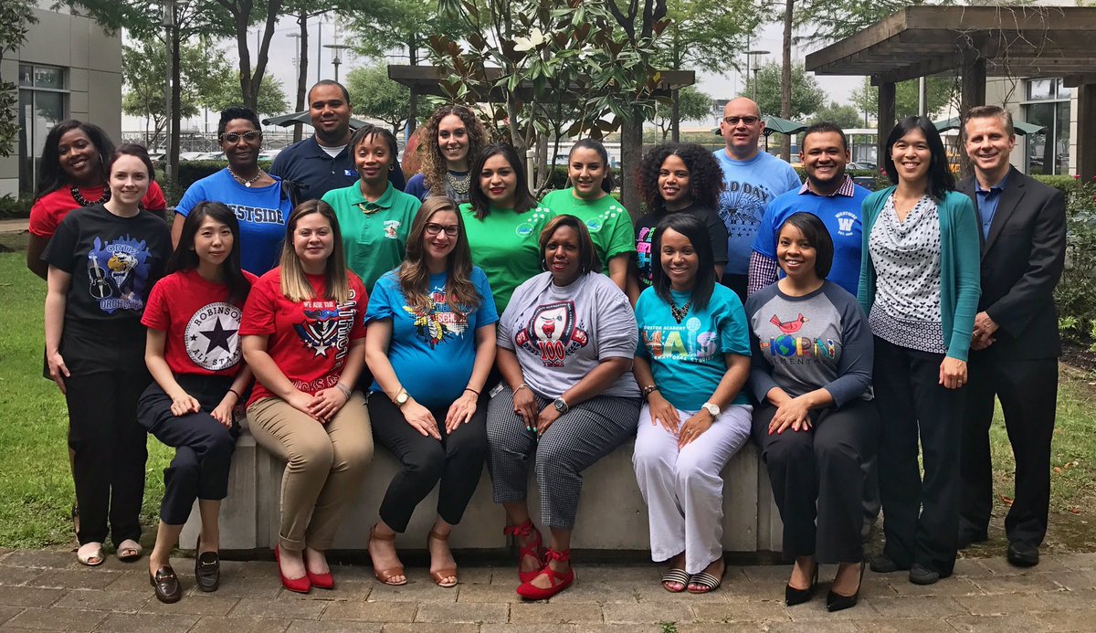 The @HISDHRBP &amp; HRA's sporting their school shirts! The team is working extremely hard to get our schools staffed! #WeAreHISD <a href="/Anne4HISD/">Anne Sung</a>