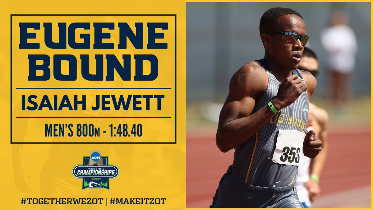 UCIAthletics's tweet image. Isaiah Jewett is heading to Eugene! 

#TogetherWeZot #ncaaTF
