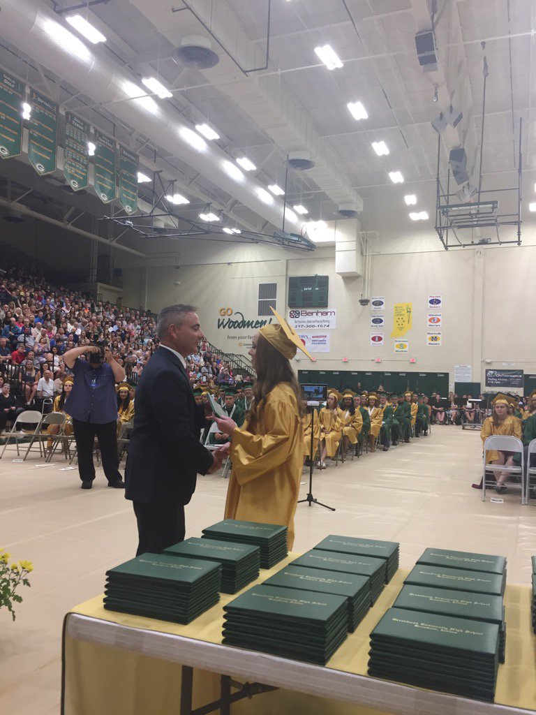 DrDekoninck's tweet photo. Great for just a little moment tonight to be only Dad, not the principal.  Congrats to Mr G and Ella! https://t.co/ZsyxQiwf8A
