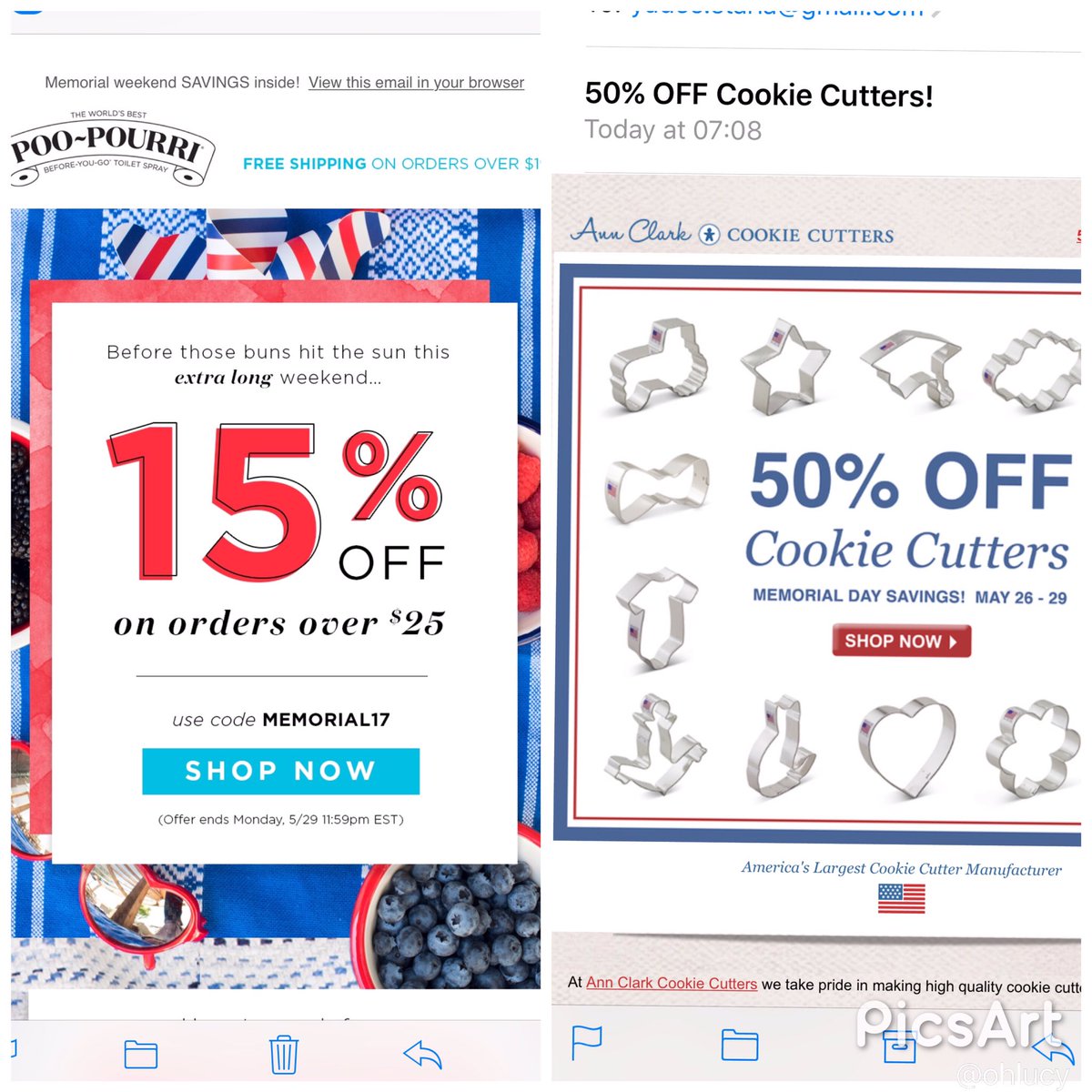 luze_'s tweet photo. When the most exciting part of your weekend are the sales#PooPourri #AnnClark #AnnClarkCookieCutters @PooPourri @AnnClarkCookie https://t.co/YjbRQFxcoc