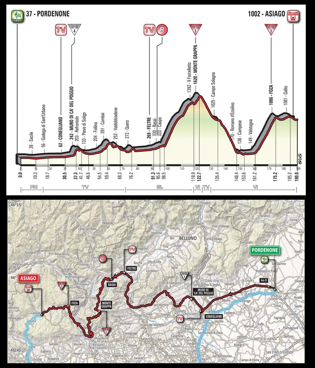 GIRO D'ITALIA 2017 Pordenone Asiago: vedere Tappa 20 di Oggi 27 maggio in Diretta Streaming Gratis Rai YouTube Facebook | CICLISMO