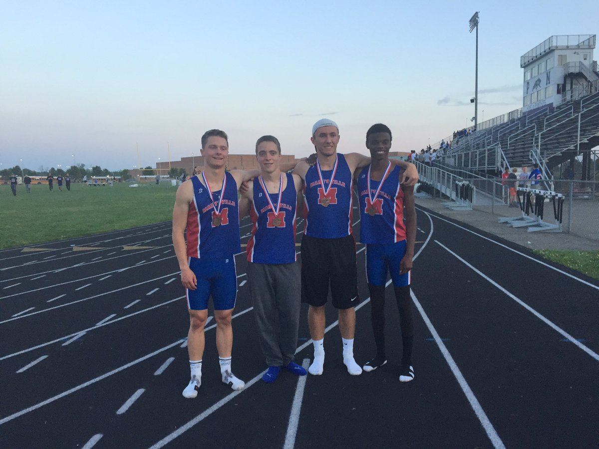 Braun, Lambert, Couchman, &amp; Bellville set a new school school record in the 4x400 and finish 7th in 3:21.52 <a href="/MEVSDAthletics/">Monarch Athletics</a>