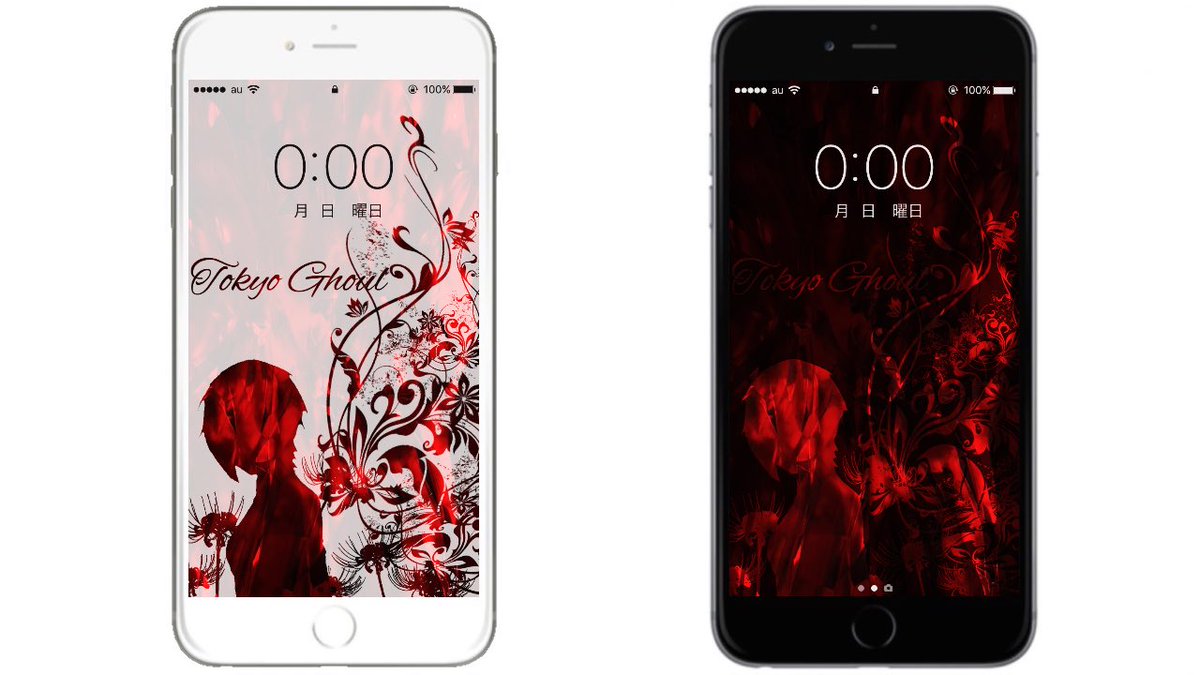 輝桜 かぐさ V Twitter 夜桜の自由画像加工 第３弾 東京喰種 トーカの壁紙です 黒色の方は見にくいですね 東京喰種 夜桜の第四倉庫