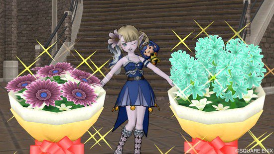 リリアーヌ Dq10 リリ Ff14 ブログ更新 ツインテール集会に行った時の事など ドラクエ10 エルフの羽根は食べられませんっ ツインテールと花束 ドラクエ10 T Co Tootgrwe31 ドラクエブログ