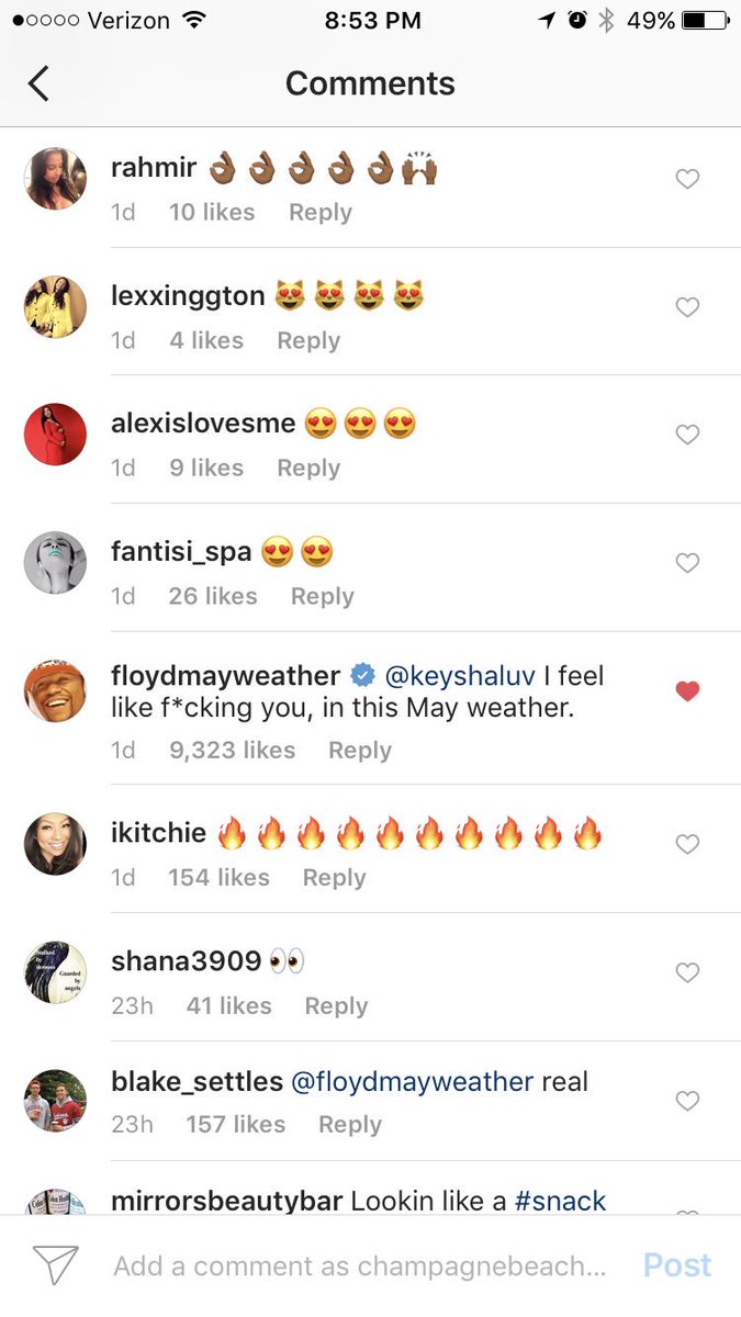 BradHeat's tweet photo. YOU ARE AN ABSOLUTE SAVAGE @FloydMayweather https://t.co/koynqQQJNT