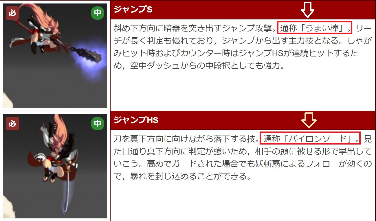 三田ニ郎 A K A Shimonkin Ar Twitter ジャンプs 斜め下方向に暗器を突き出すジャンプ攻撃 通称 うまい棒 ジャンプhs 刀を真下方向に向けながら落下する技 通称 パイロンソード T Co Hvsvvplh4r マジだった