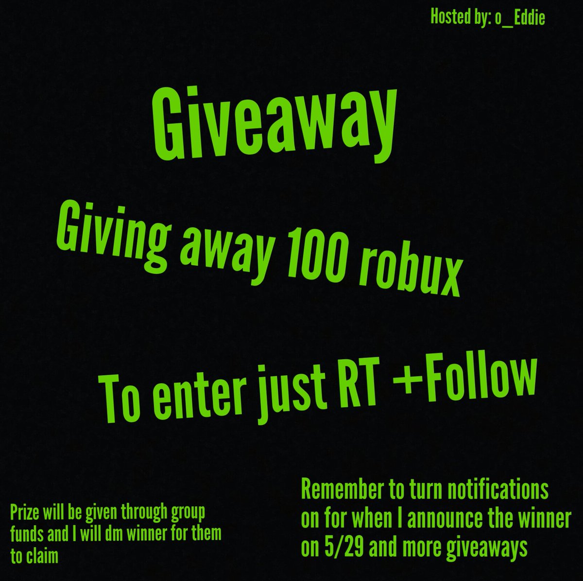 Apollo Polarbearman11 Twitter - andrew fakeloves tweet roblox giveaway for 100 robux