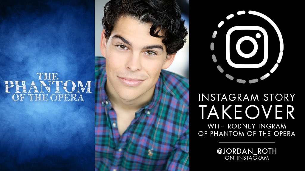 All I ask of you is to join us tomorrow as <a href="/RodneyIngram/">Rodney Ingram</a> of <a href="/PhantomBway/">The Phantom of the Opera Broadway</a> takes over my Instagram Story: Instagram.com/Jordan_Roth