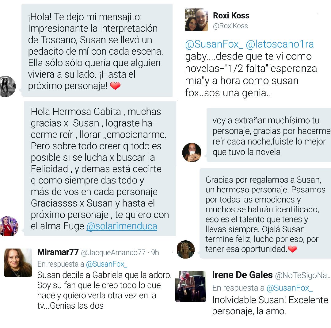 SusanFox_'s tweet image. Los mensajes para el personaje de Susan.