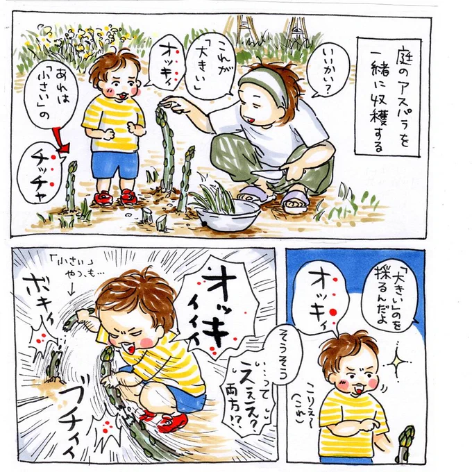 収穫祭(カオス)
#育児漫画 