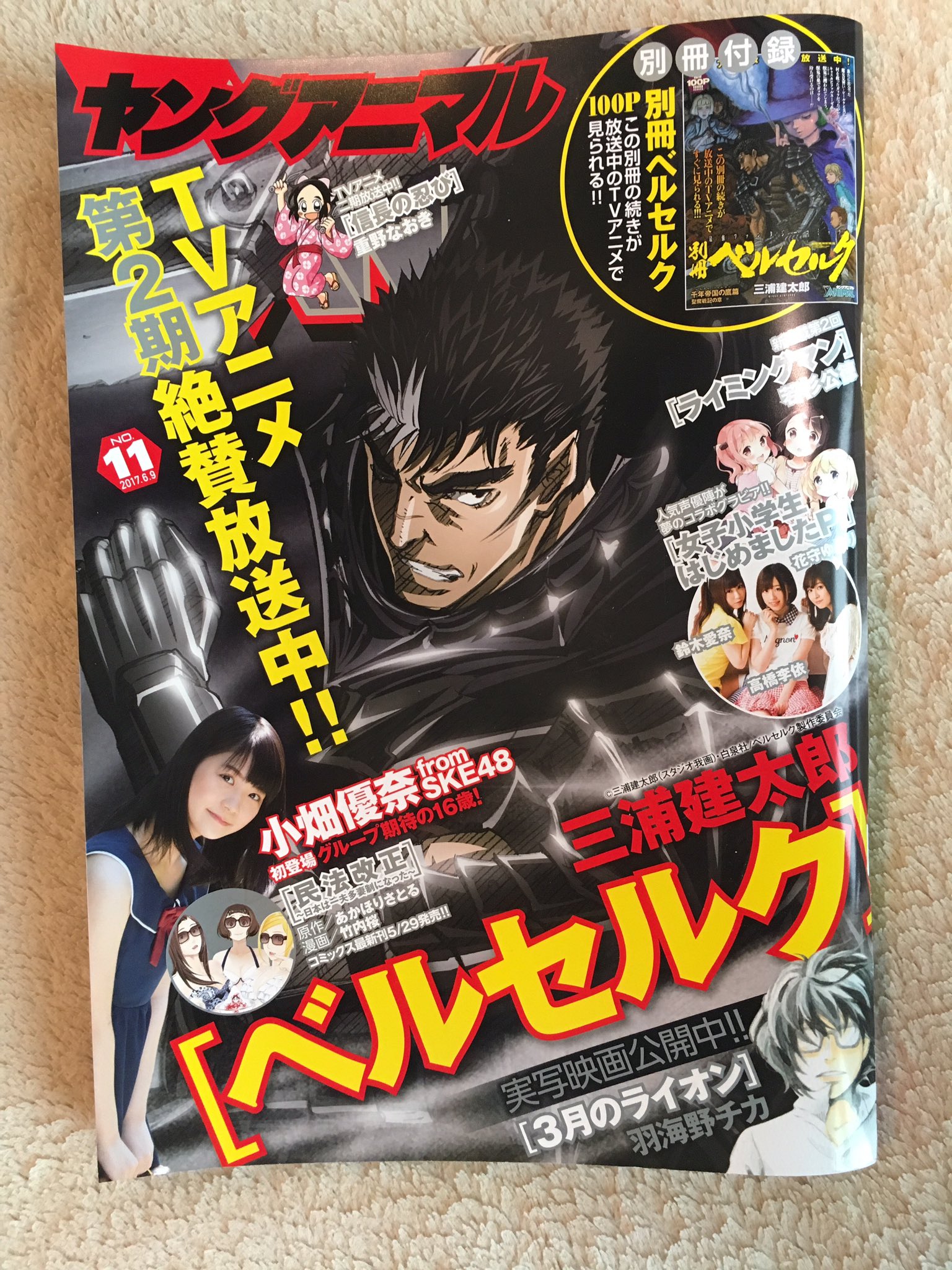 Tvアニメ 信長の忍び シリーズ公式 昨日発売のヤングアニマル11号で原作マンガ 信長の忍び カラーつきで掲載です 二本立てで 長篠の戦い 突入 武田家推しの方は特に必見の回です 更にgwに開催の アニメ一気見イベントのレポ漫画も またアニメdvd