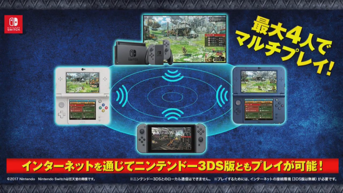ｖジャンプ編集部 モンスターハンターダブルクロス Nintendo Switch Ver 8月25日に発売決定 3ds版とセーブデータの相互移行可能 さらにインターネット通信の場合 3ds版とのマルチプレイに対応 ローカル通信はスイッチ版同士のみ Mhxx