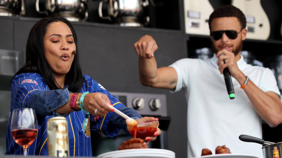 http://TuneEra.com #Ayesha_Curry has a special guest at #BottleRock cooking...