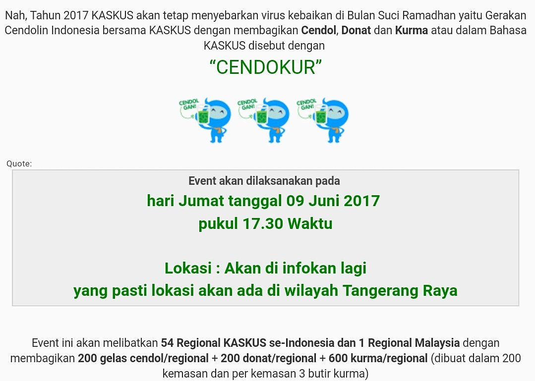 Cendolin 2017 kaskusregBanten ,info klik>> kask.us/ipSUW