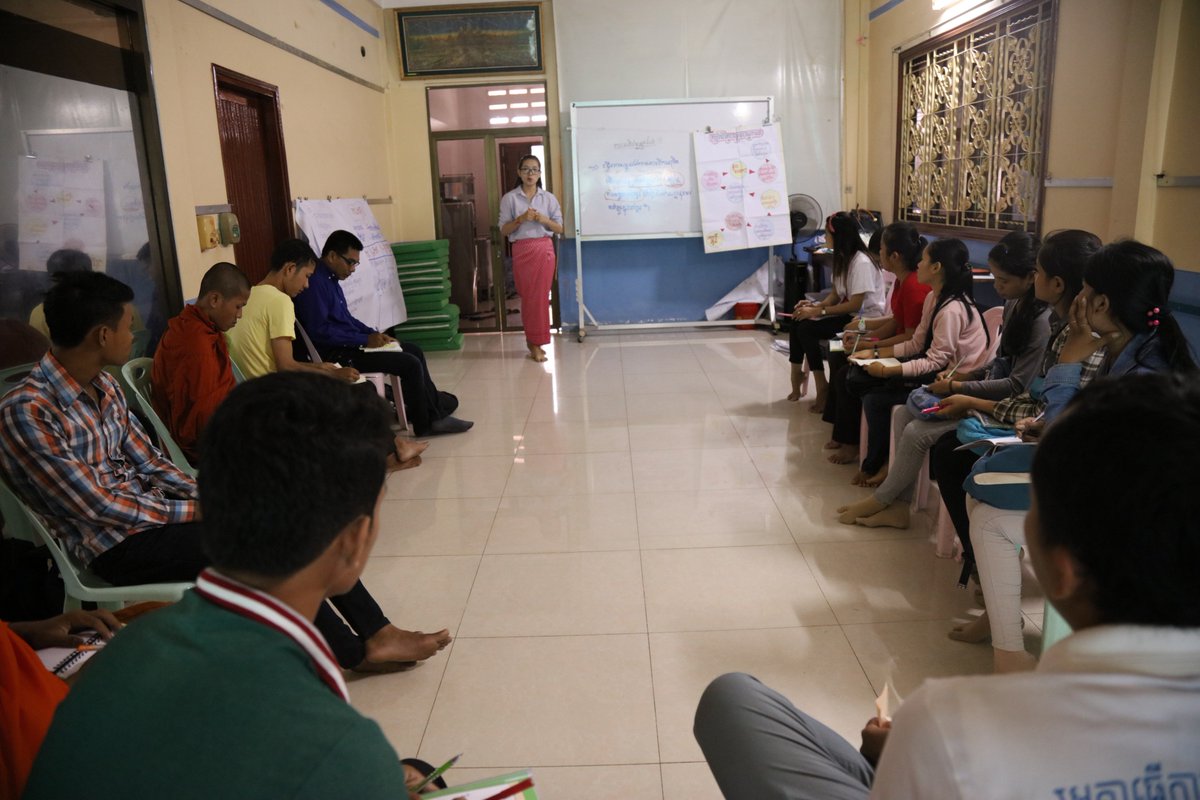 Sreypich is #teaching a course on "Personal #development" at YRDP today.