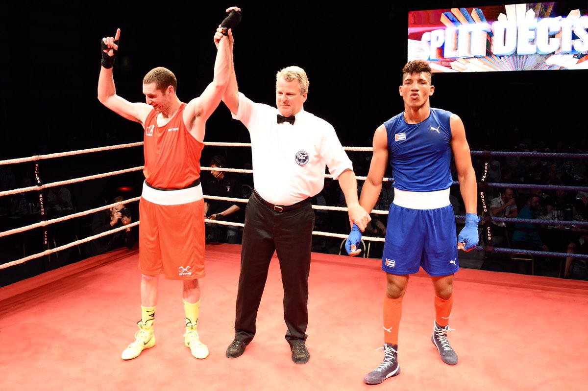 boxing_canada's tweet photo. Result | Résultat 81 Kg Harley-David O'Reilly (CAN) win | gagne 2-1 Osvary David Morrell Gutierrez (CUB) #KGMBC https://t.co/rb2d7tBFZv