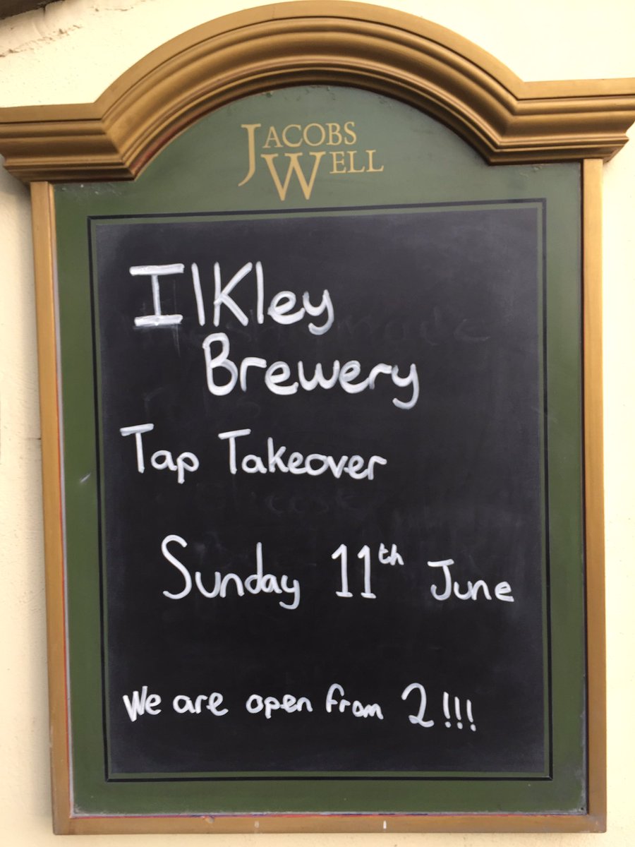 Don't forget we have a tap takeover tomorrow with 6 local ales from <a href="/Ilkleybrewery/">Ilkley Brewery</a> #realalesunday