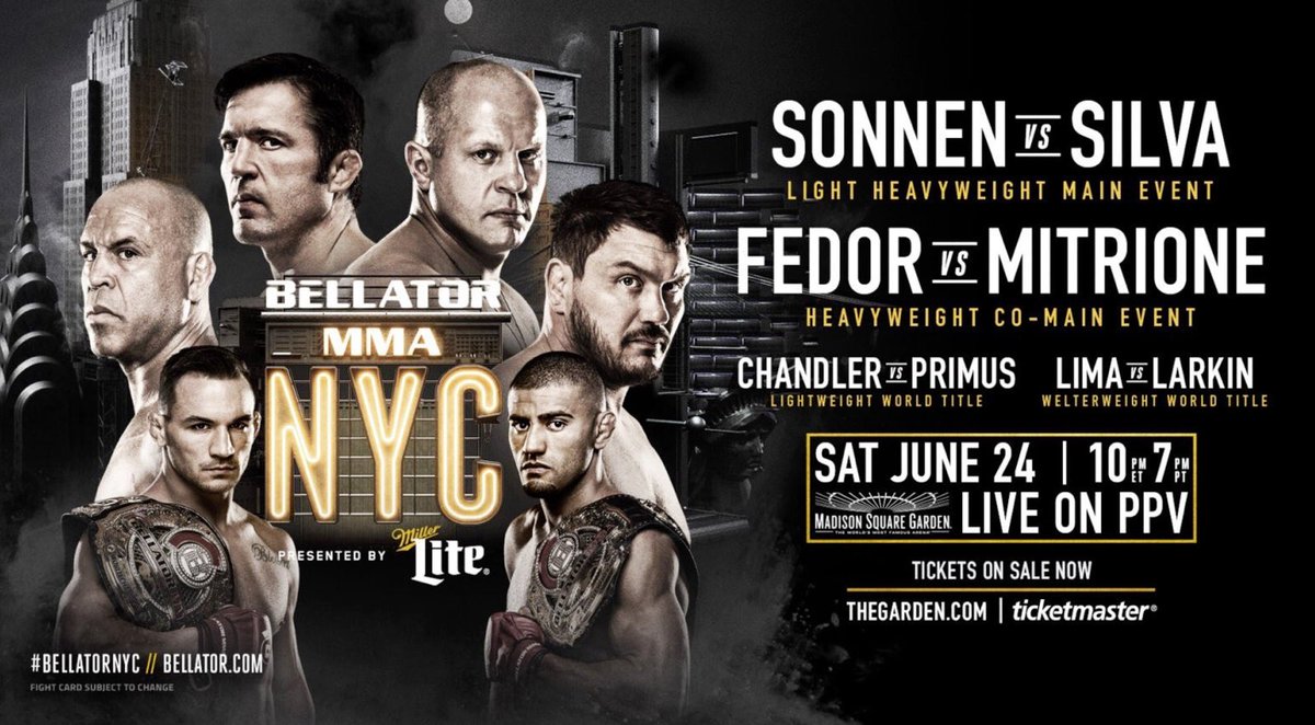 2️⃣ Weeks from today! 6.24.17 #BellatorNYC