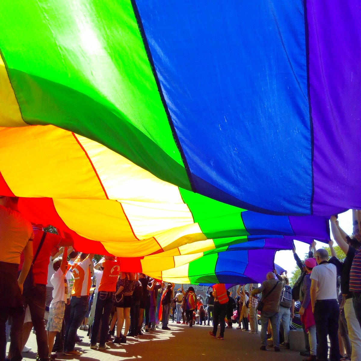 ZwedeninNL's tweet photo. Together in the first ever Pride Walk The Hague! #PWTH Many thanks to the organisation for this great initiative! #pridewalk #equalrights https://t.co/bsMjFXPVGp