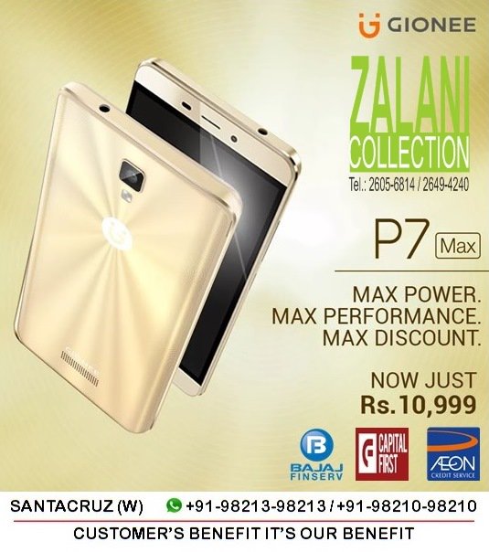 zalanicolection's tweet photo. #Gionee #P7Max now at 10999/- at #ZalaniCollection
#MaxPower #MaxPerformance #MaxDiscount https://t.co/DFKtWUxZlf