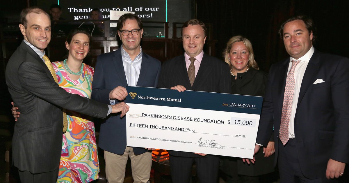 NM_Financial's tweet photo. Congratulations to Jonathan Romero Jr. on his Community Service Award in recognition of his dedication to @PDFparkinson https://t.co/aT2AEmSKjW