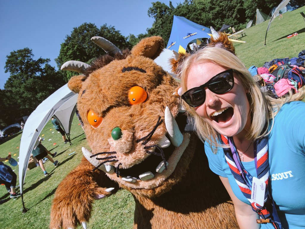 hpkentish's tweet photo. Met the Gruffalo at Gilwell Park @FundaysUK today! 

Great to see so many Beavers and Cubs having fun in the sun 😊😊😊 https://t.co/dsovCG2Y4l