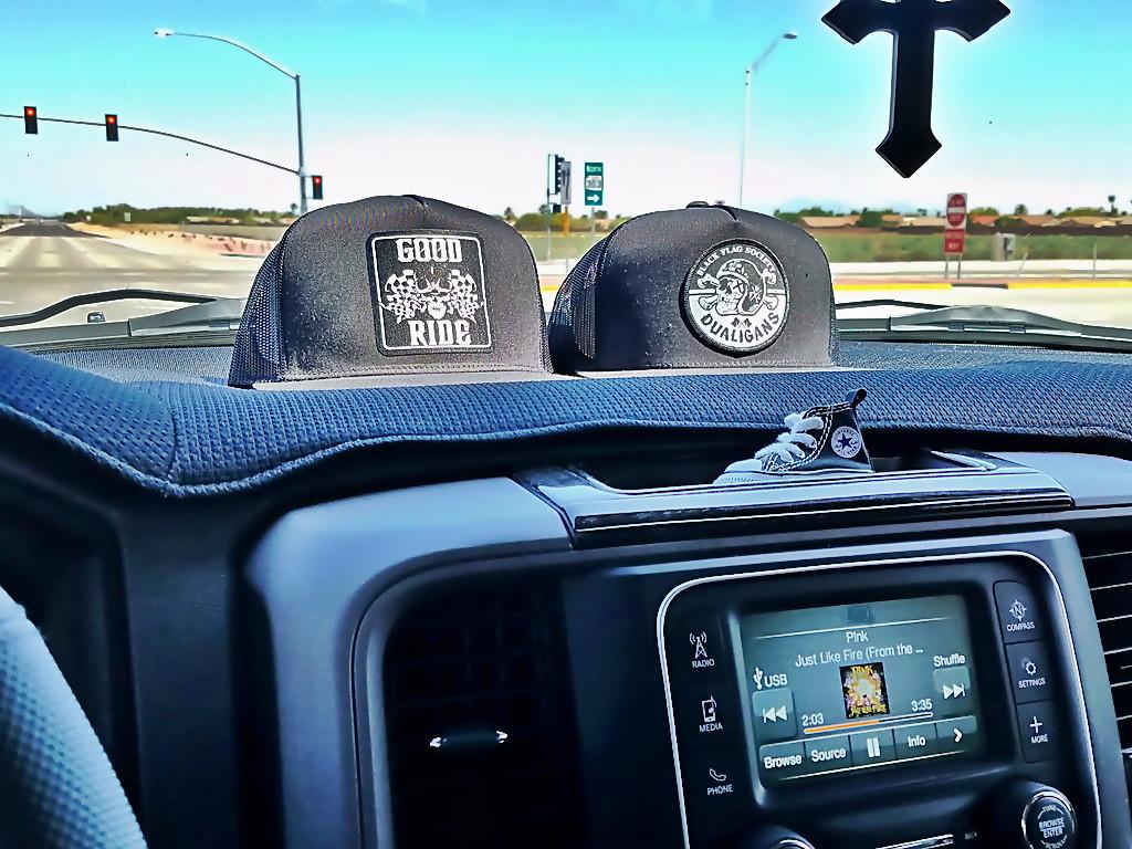 ? Of the day .. which one to wear. <a href="/dualigans/">Dualigans</a> or <a href="/GoodRide/">Good Ride</a> and listing to <a href="/Pink/">P!nk</a> #sheisafunkinrockstar #lakebound