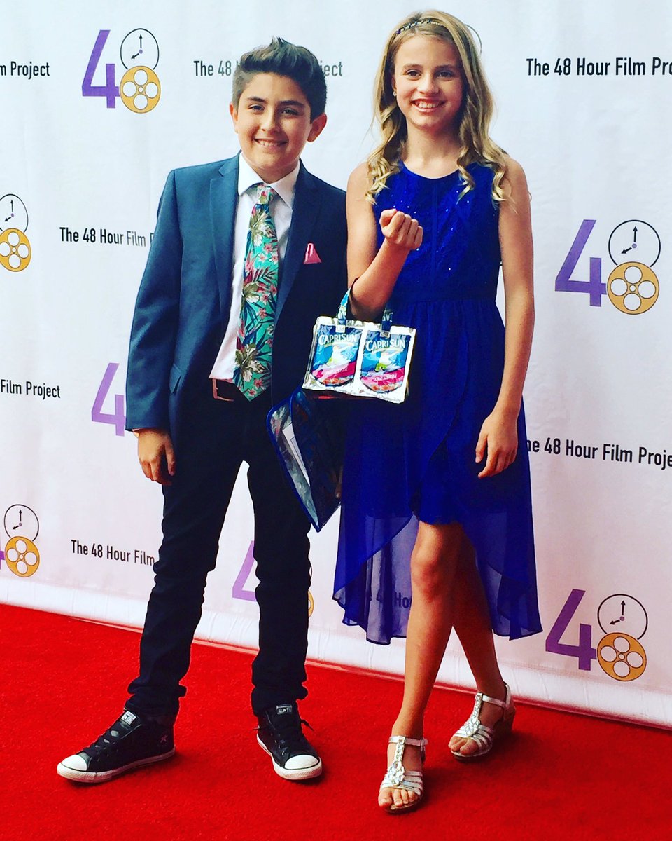 IsabellaCuda's tweet photo. At the #worldpremiere of our film #caprisunday with my partner in crime @GageMagosin @SD48HFP #48hfp #sandiego @NeilCerullo #director #film🎬 https://t.co/wwGcdicHoq