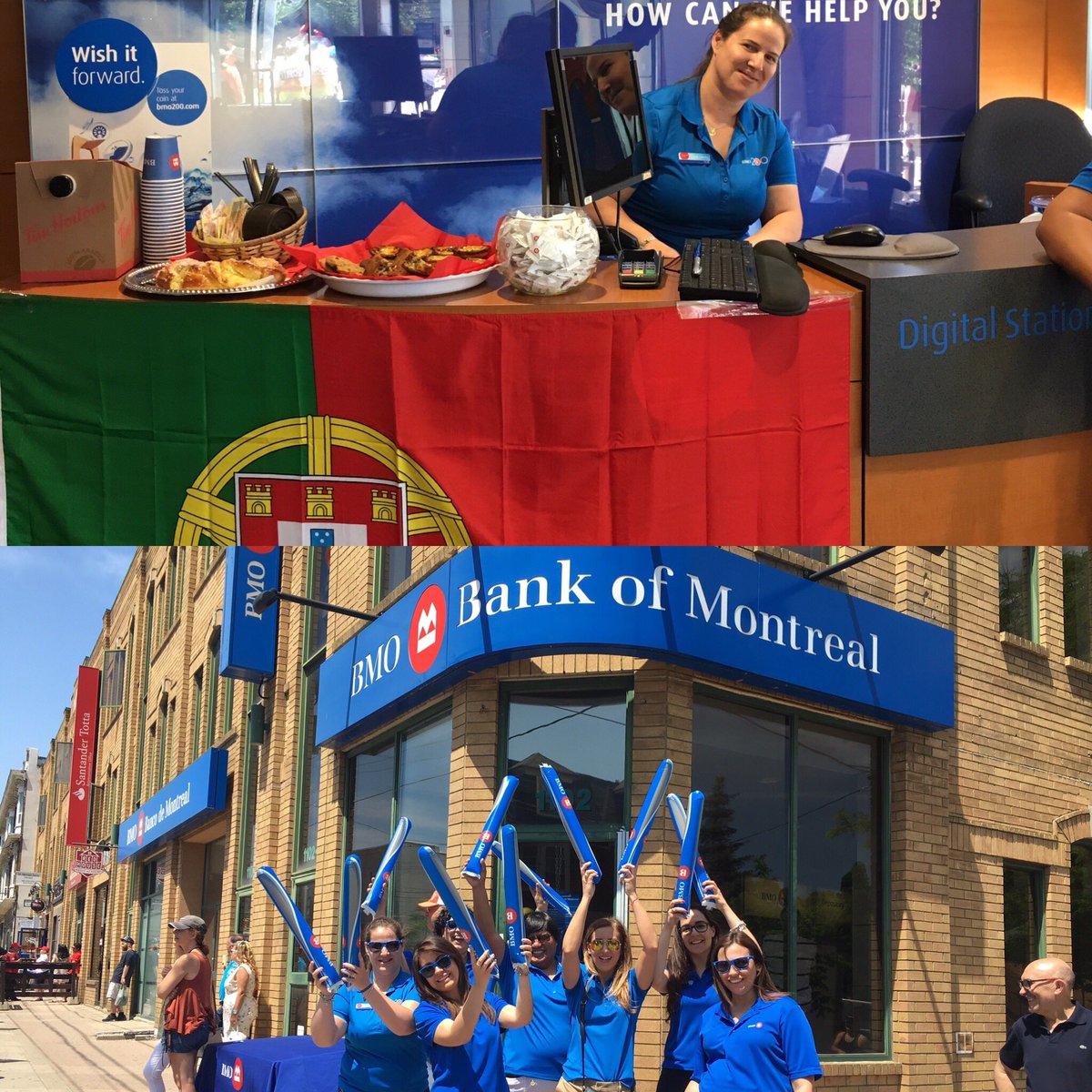 mantoniaramos1's tweet photo. #DundasAndOssington branch celebrates #PortugalWeek2017 #bmo200 #community #proudtoworkatBMO @POliveiraRVP @Br2794DandO @HugoLevita https://t.co/Pv0coGJ1VK