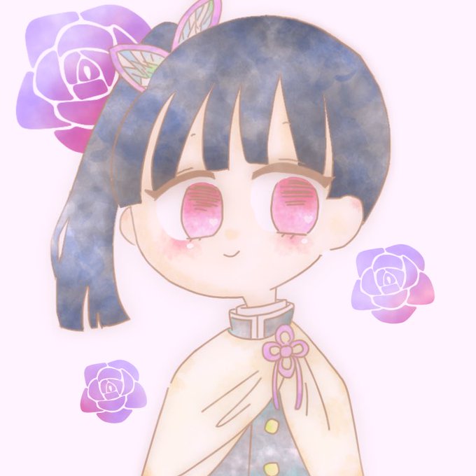 月さんがTwitterに投稿した栗花落カナヲ(鬼滅の刃)のイラスト。