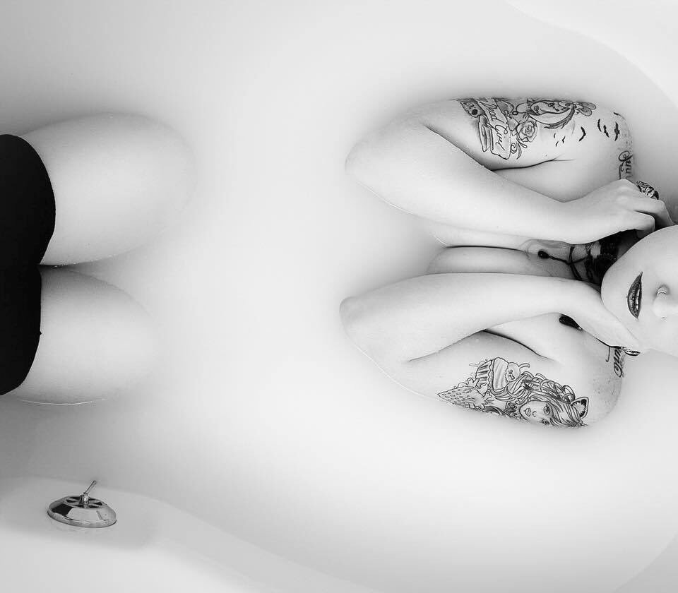 #milk. #nude. #bath. #suicidegirls. 