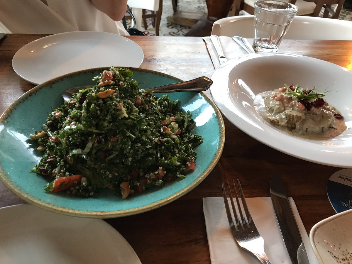 adamtope's tweet photo. Amazing feast of #tabbouleh #alashi #jaffa https://t.co/Fj6NHmhhbE
