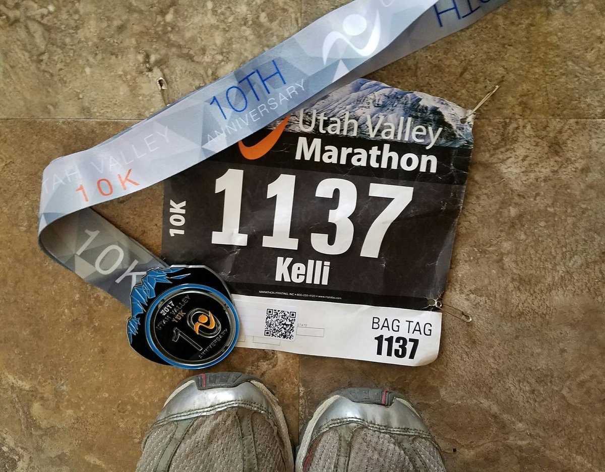 kelligurl's tweet image. Well this is how I spent my #saturdaymorning. #utahvalleymarathon #10k
