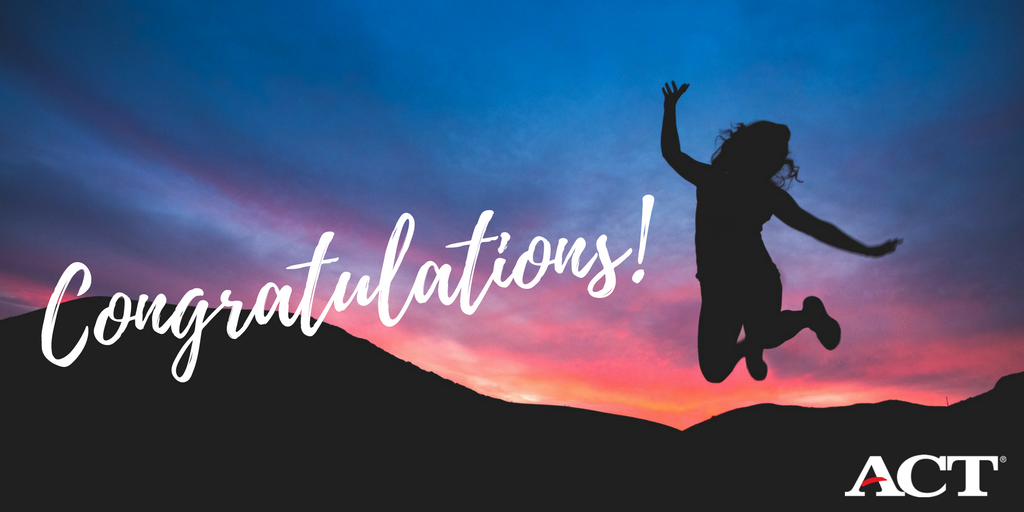 ACTStudent's tweet photo. CONGRATULATIONS and great job to all students who took the ACT this morning! We hope you reach your goals! https://t.co/Y4pD7Lpw8b