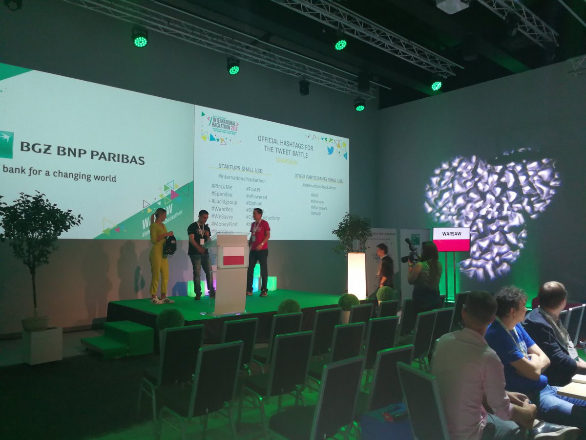 JustynaPietrew2's tweet photo. #internationalhackathon#warsaw #bgż The winner of Tweet battle is Spendee https://t.co/WDLD7XzpD8