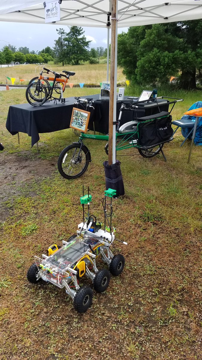 The future of cycling is… autonomous? 

 ~ <a href="/wxl/">Walter Lapchynski</a> at <a href="/EUGMakerFaire/">Eugene Maker Faire</a>